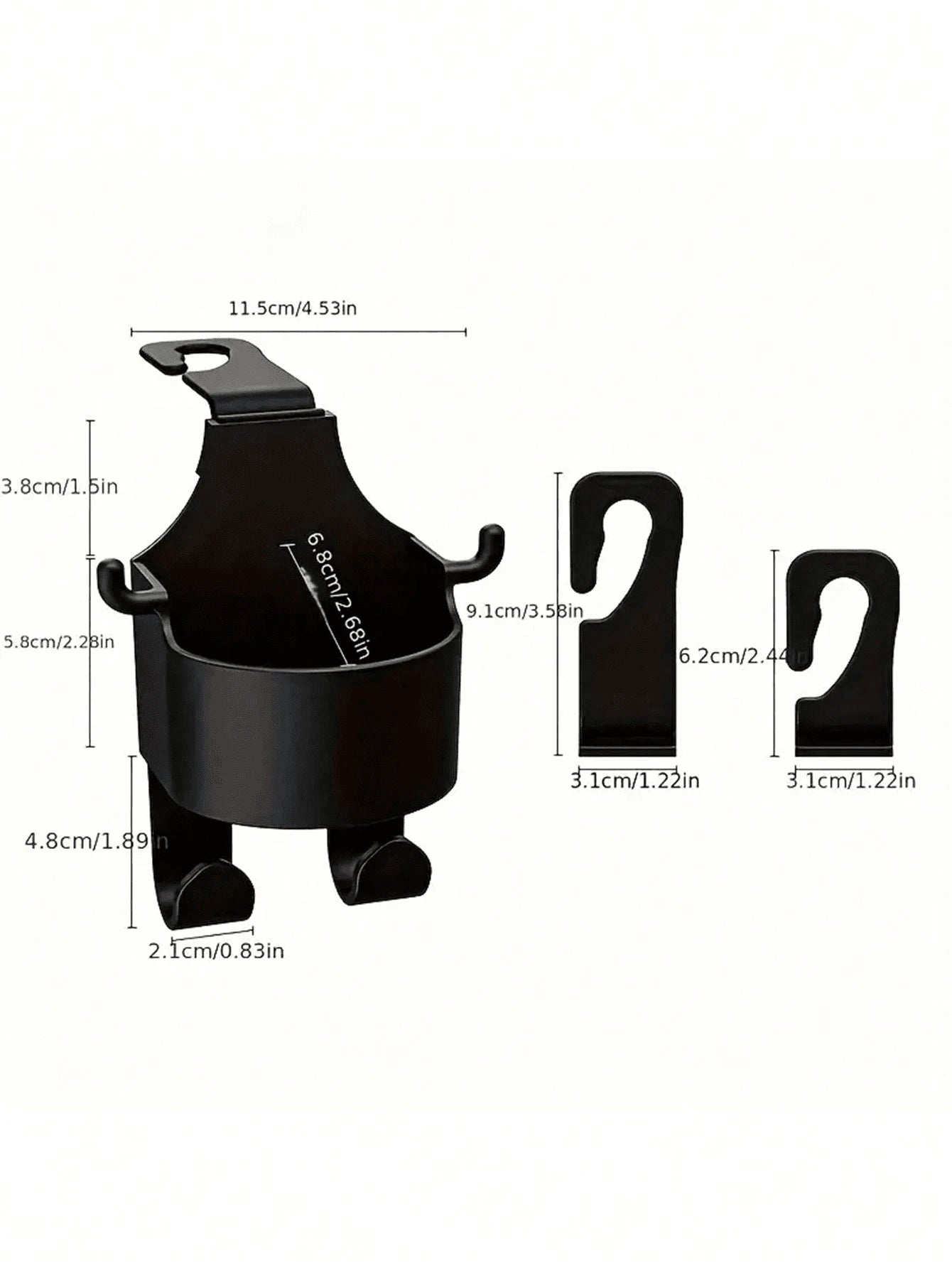 1pc Multi-Function Car Seat Back Hook, 2-In-1 Car Hook With Cup Holder, Car Interior Accessory