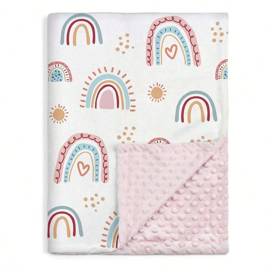 1pc Multi-Functional Baby Blanket, Double Layer Medium Thickness, Soft & Skin-Friendly, Cute Animal Design, Suitable For Boys And Girls