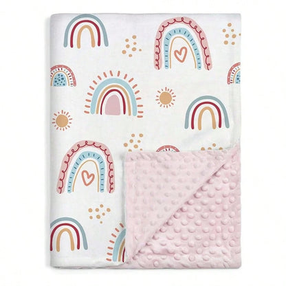 1pc Multi-Functional Baby Blanket, Double Layer Medium Thickness, Soft & Skin-Friendly, Cute Animal Design, Suitable For Boys And Girls