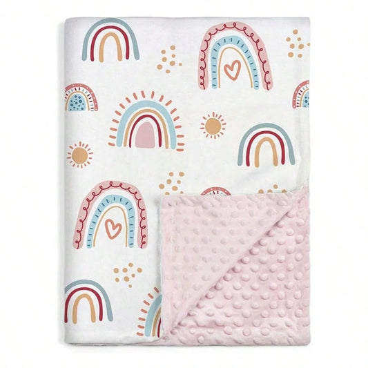 1pc Multi-Functional Baby Blanket, Double Layer Medium Thickness, Soft & Skin-Friendly, Cute Animal Design, Suitable For Boys And Girls