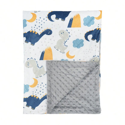 1pc Multi-Functional Baby Blanket, Double Layer Medium Thickness, Soft & Skin-Friendly, Cute Animal Design, Suitable For Boys And Girls