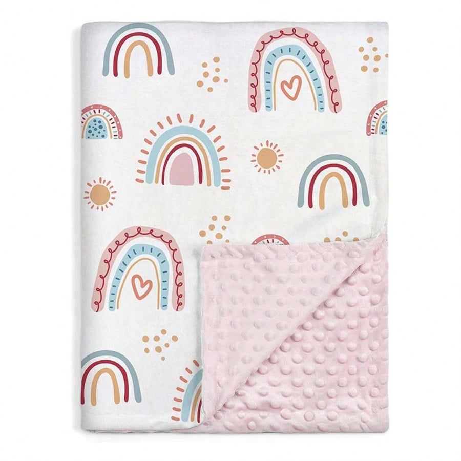 1pc Multi-Functional Baby Blanket, Double Layer Medium Thickness, Soft & Skin-Friendly, Cute Animal Design, Suitable For Boys And Girls
