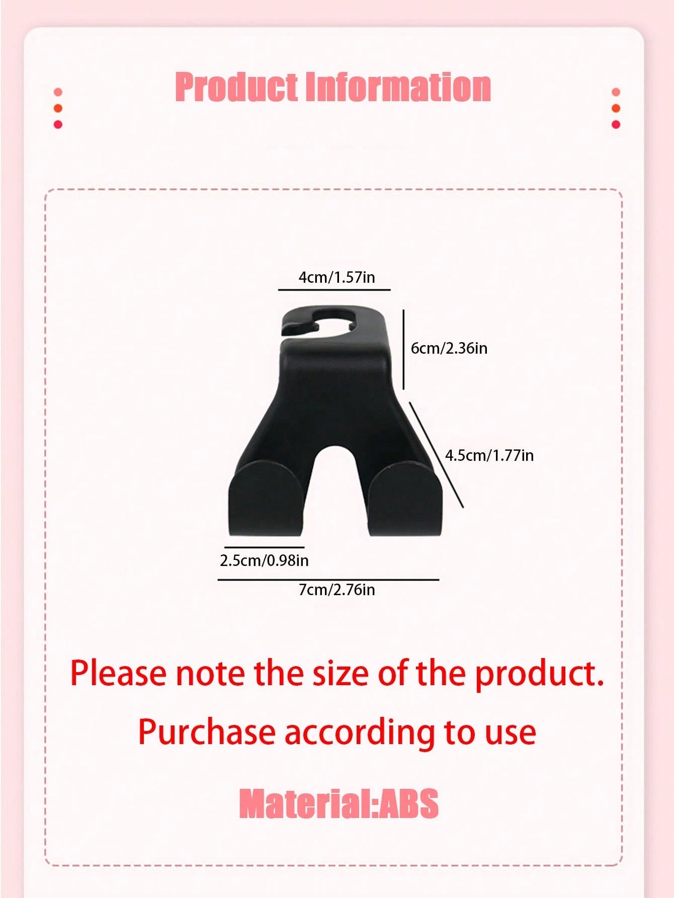 1pc Multifunction Car Hook