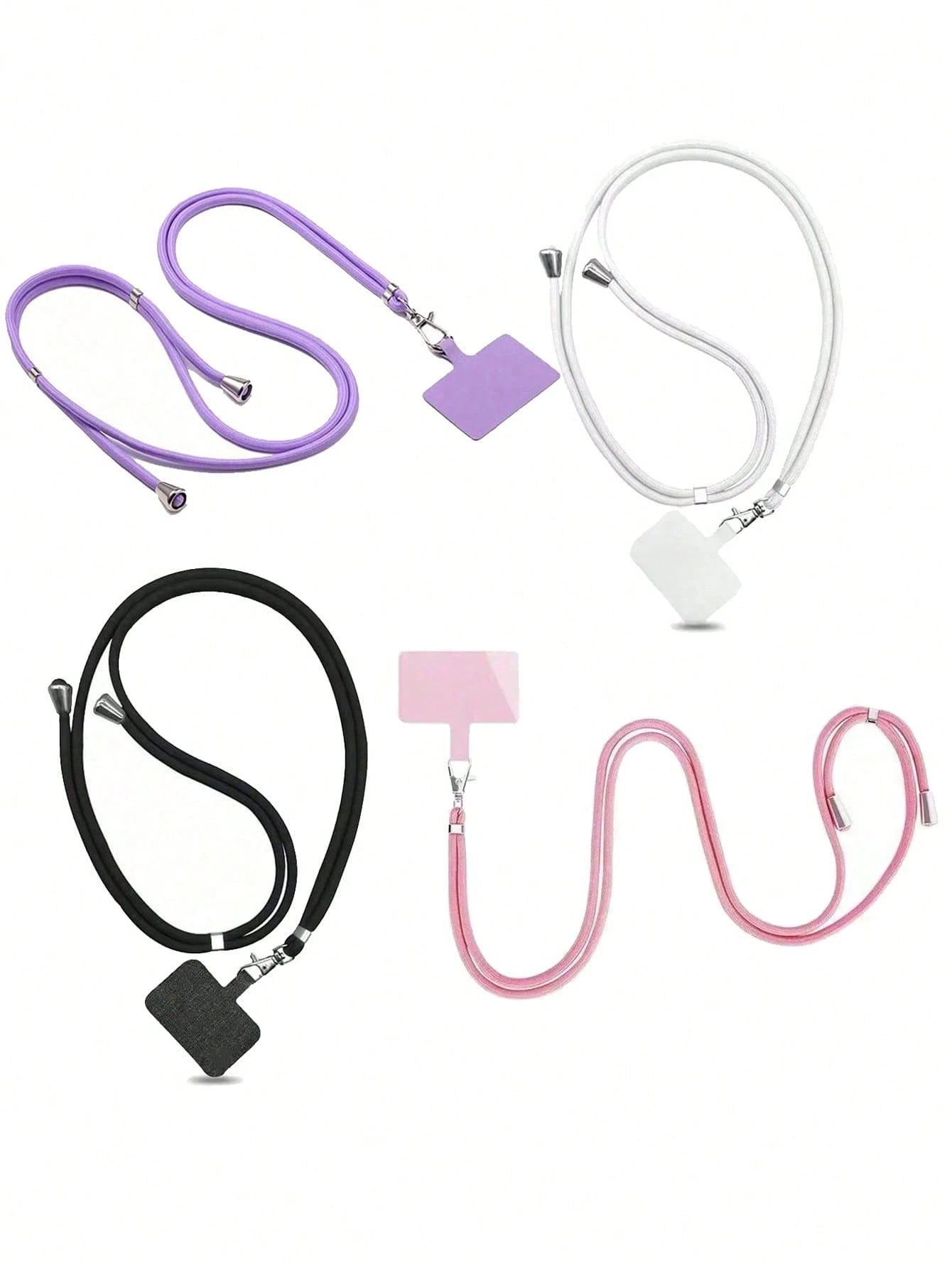 1pc Multifunctional Macaron Adjustable Lanyard Phone Strap Detachable Colorful Neck Hanging Phone Key Holder String Rope Universal Compatibility Anti-Lost Crossbody Shoulder Strap For Skiing Running H