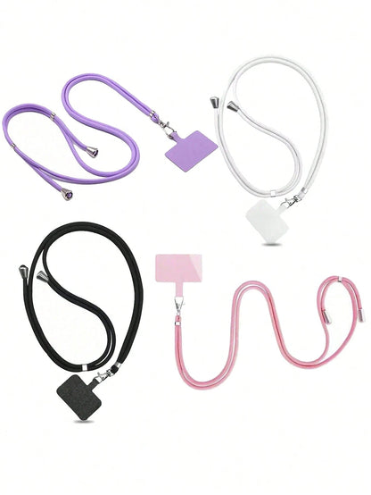 1pc Multifunctional Macaron Adjustable Lanyard Phone Strap Detachable Colorful Neck Hanging Phone Key Holder String Rope Universal Compatibility Anti-Lost Crossbody Shoulder Strap For Skiing Running H