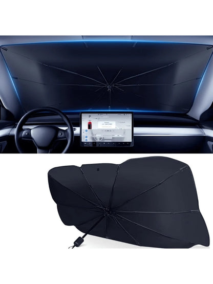 1pc Multifunctional Umbrella Sunshade Car Sunshade Window Sunshade Front Windshield Retractable Sunshade