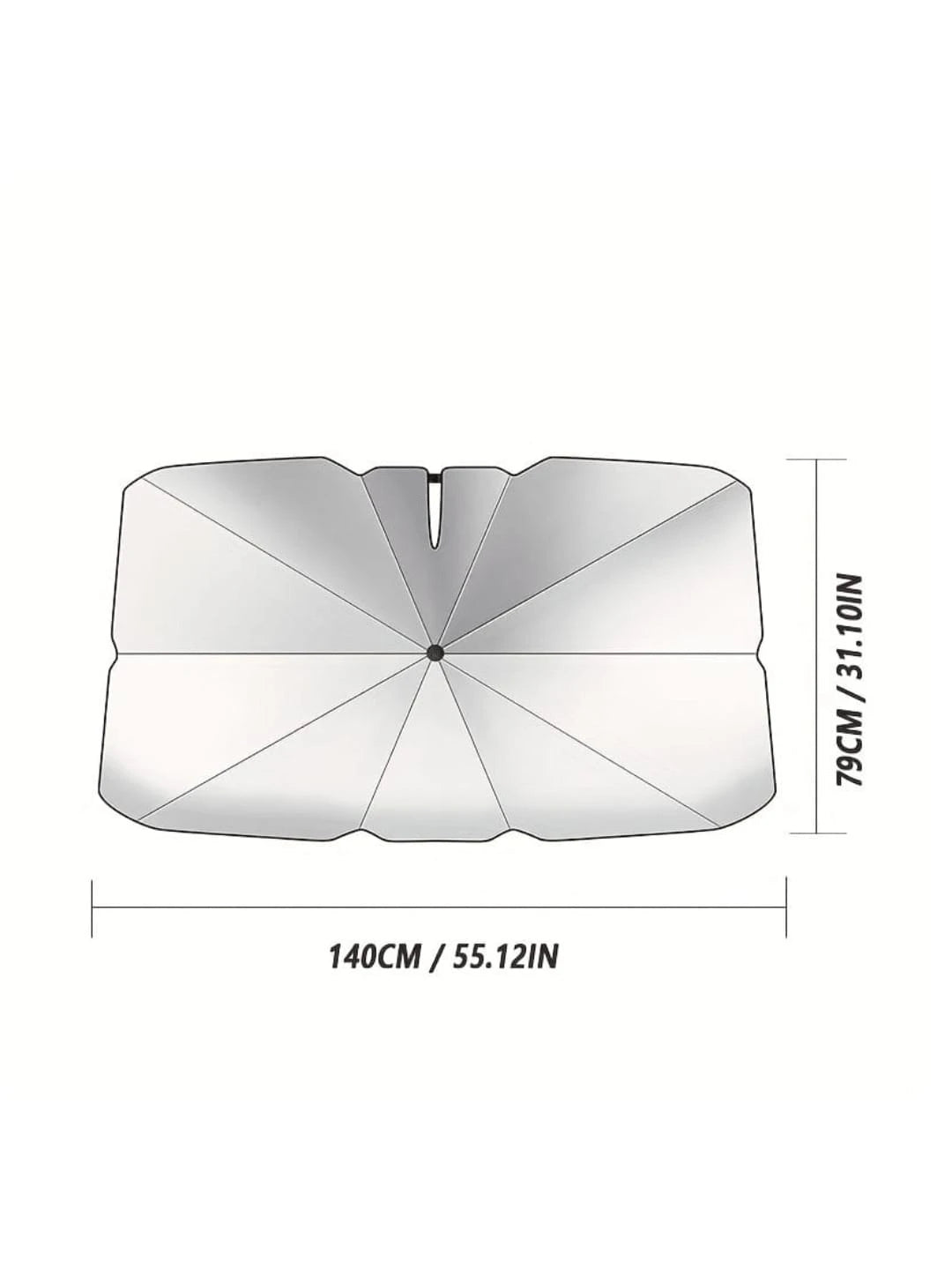1pc Multifunctional Umbrella Sunshade Car Sunshade Window Sunshade Front Windshield Retractable Sunshade