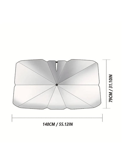 1pc Multifunctional Umbrella Sunshade Car Sunshade Window Sunshade Front Windshield Retractable Sunshade