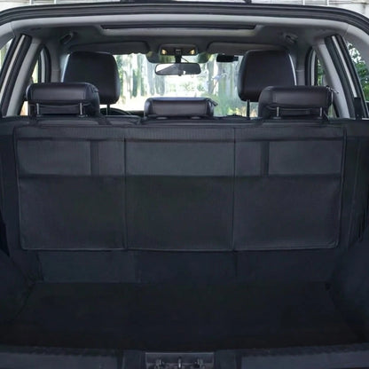 1pc Oxford Cloth Car Trunk Storage Bag, Car Rear Seat Hanging Bag, Foldable Car Storage Rack, Car Rear Seat Back Hanging Bag, Universal/PU Leather Seat Back Storage Hanging Bag, Waterproof And Wear-Re