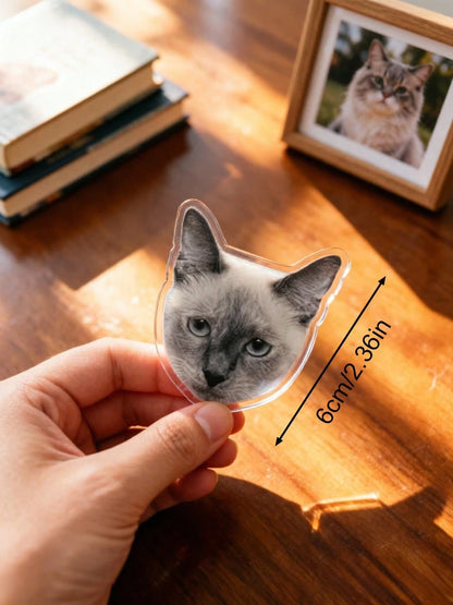 1pc Personalized Acrylic Car Air Vent Clip, Customizable With Pet Photo And Family Photo, Novel Adult Car Interior Decoration, Unique Air Vent Ornament, Customizable Pet Lover Gift