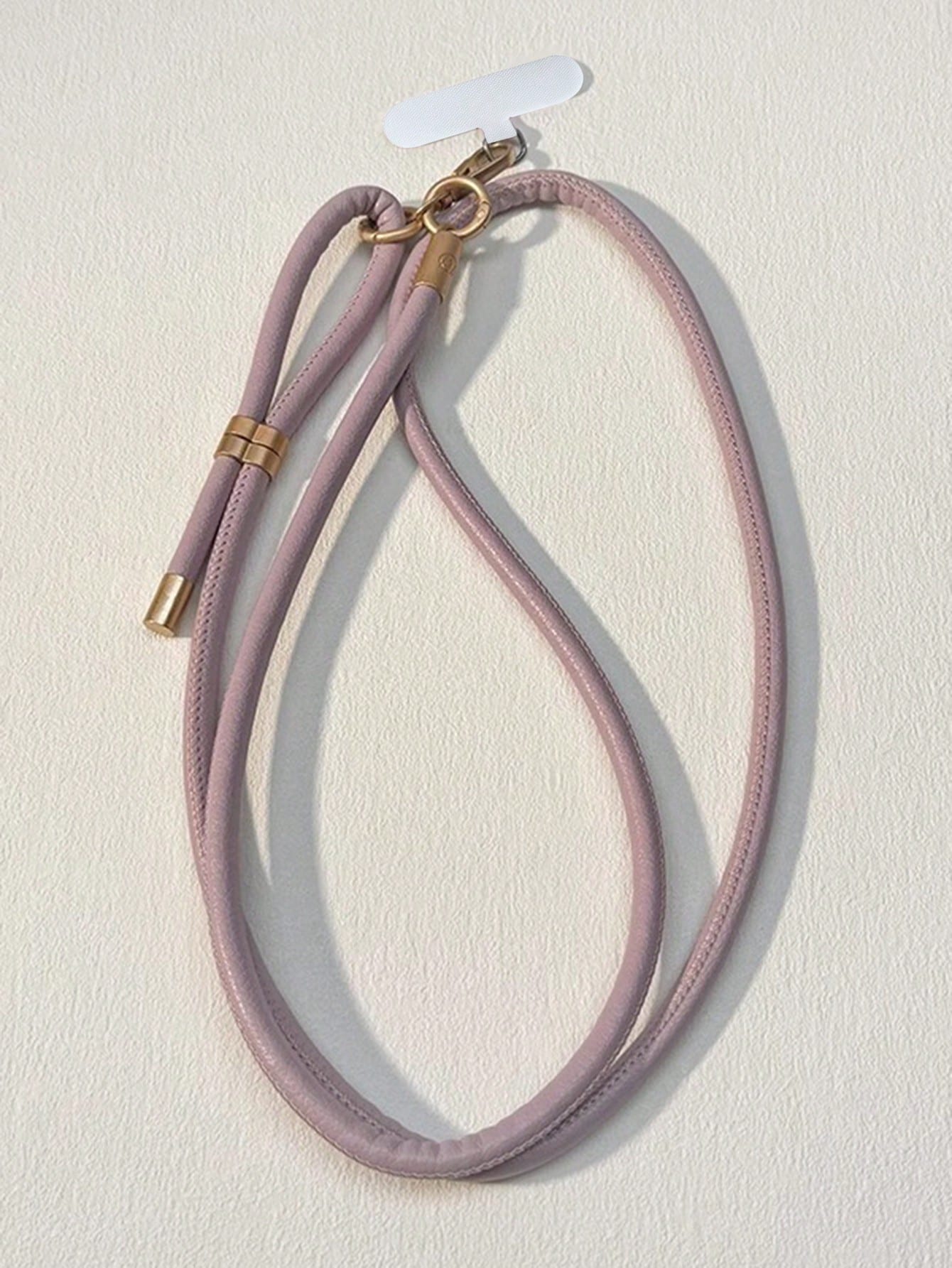1pc Plain Leather Long Neck Strap Lanyard With Metal Clasp, Durable Crossbody Phone Hanging Cord Gifts For Mother, Family, Friends, Birthday, Holiday Phone Charm, Phone Chain