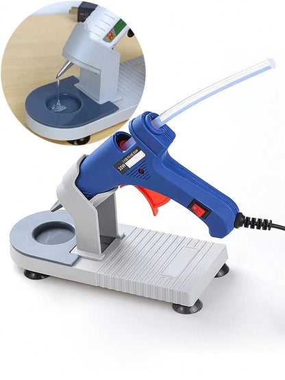 1pc Plastic Hot Melt Glue Gun Holder, Home DIY Repair Tool Glue Gun Stand, Glue Gun Base, Keep Work Area Tidy