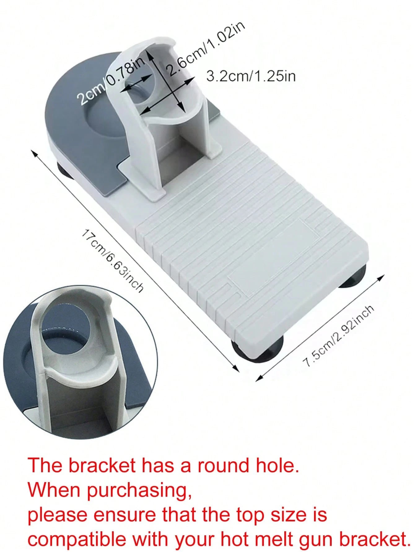 1pc Plastic Hot Melt Glue Gun Holder, Home DIY Repair Tool Glue Gun Stand, Glue Gun Base, Keep Work Area Tidy