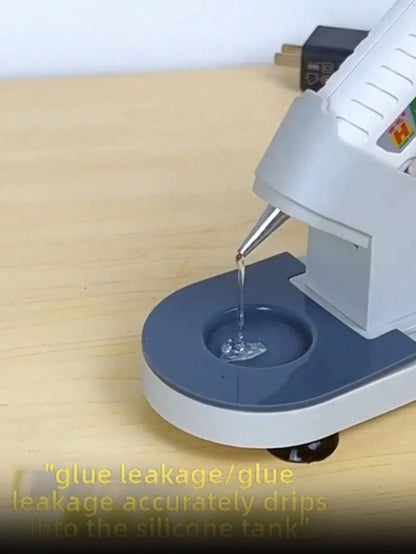 1pc Plastic Hot Melt Glue Gun Holder, Home DIY Repair Tool Glue Gun Stand, Glue Gun Base, Keep Work Area Tidy