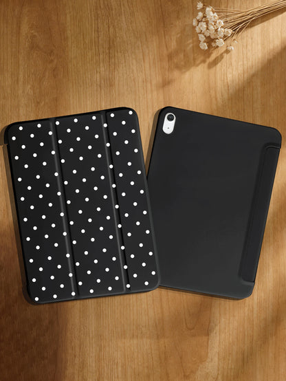 1pc Polka Dot Pattern Tablet Case Compatible With Ipad 10.2" (A16) 11th Gen 2022, Air 4/5 10.9", Galaxy Tab S6 Lite 10.4", A9/A9+/A11+, Military-Grade Drop Protection, Auto Sleep/Wake, Ultra-Thin Stan