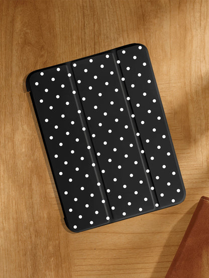 1pc Polka Dot Pattern Tablet Case Compatible With Ipad 10.2" (A16) 11th Gen 2022, Air 4/5 10.9", Galaxy Tab S6 Lite 10.4", A9/A9+/A11+, Military-Grade Drop Protection, Auto Sleep/Wake, Ultra-Thin Stan