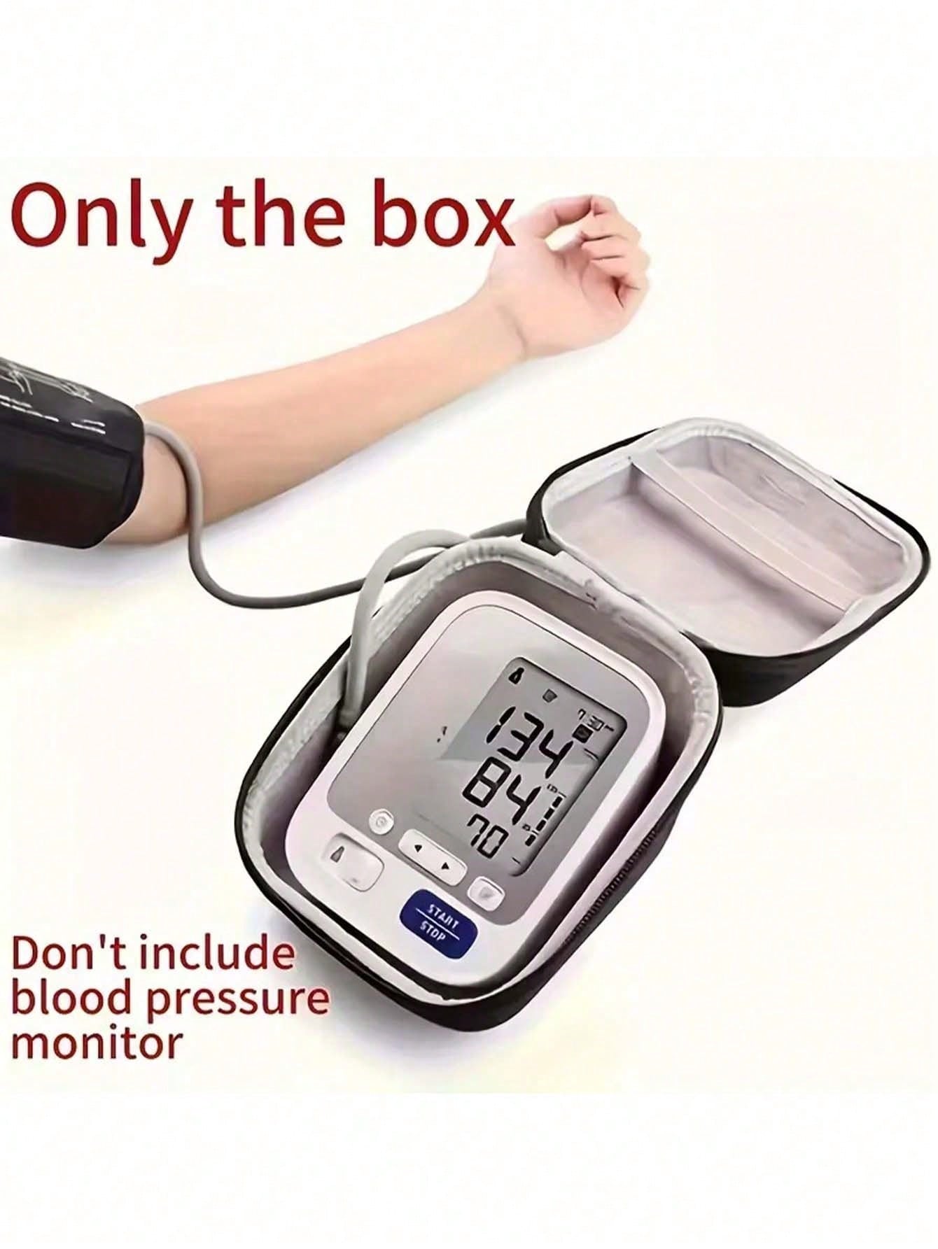 1PC Portable Blood Pressure Monitor Case- Protective Hard Shell Storage Bag For Home Use, Fit For Cuff And Digital Machine Organizer Organization