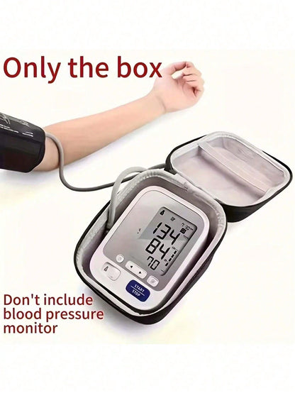 1PC Portable Blood Pressure Monitor Case- Protective Hard Shell Storage Bag For Home Use, Fit For Cuff And Digital Machine Organizer Organization