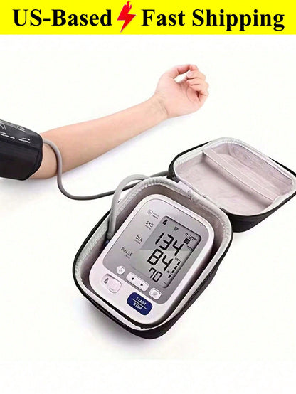 1PC Portable Blood Pressure Monitor Case- Protective Hard Shell Storage Bag For Home Use, Fit For Cuff And Digital Machine Organizer Organization