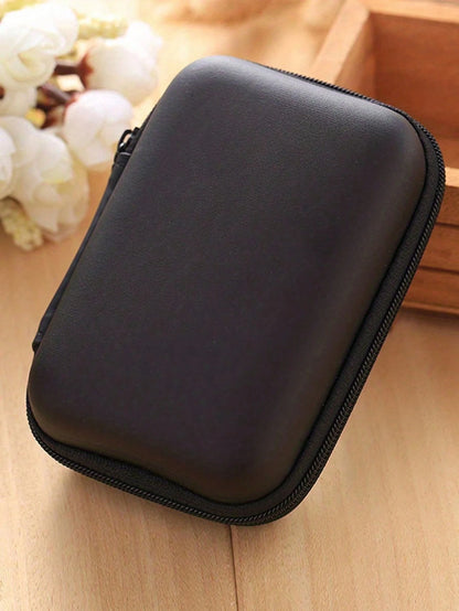 1pc Portable Mini Storage Bag, Phone Charger Data Cable Organizer, Zipper Storage Box Wallet, USB Charger Earphone Organizer Bag