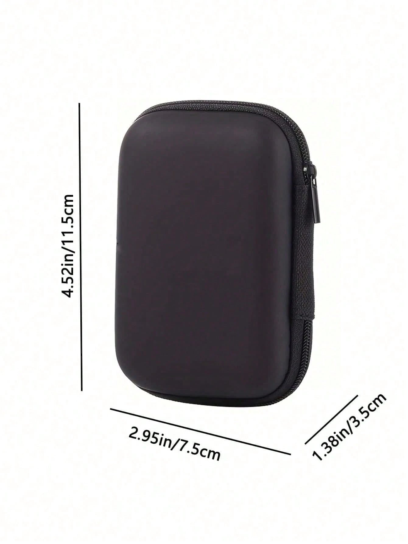 1pc Portable Mini Storage Bag, Phone Charger Data Cable Organizer, Zipper Storage Box Wallet, USB Charger Earphone Organizer Bag