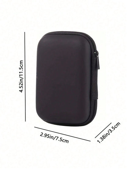 1pc Portable Mini Storage Bag, Phone Charger Data Cable Organizer, Zipper Storage Box Wallet, USB Charger Earphone Organizer Bag