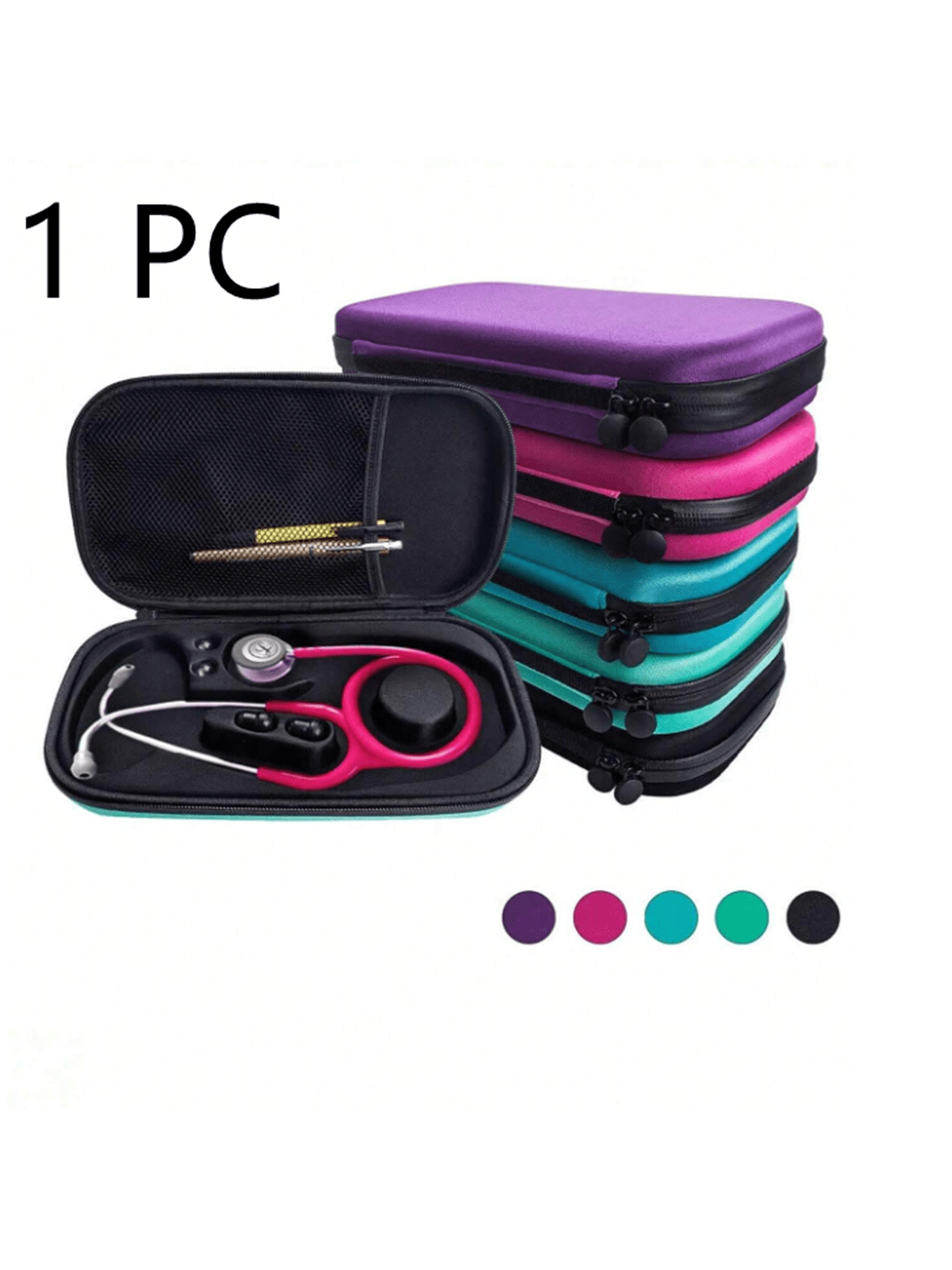 1Pc Portable Storage Bag, EVA Stethoscope Storage Box, Hard Carrying Case, Medical Organizer For All Stethoscopes, Outdoor Travel Supplies, Home Storage And Organization Supplies Medic Case/Medical Ev