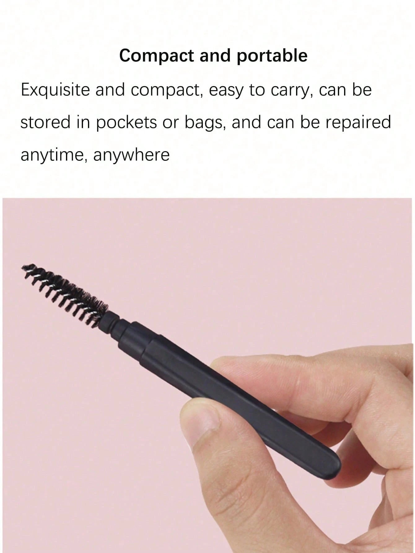 1pc Portable With Cap Spiral Eyebrow Brush Eyelash Comb Mini Brush + Dust Cover, Suitable For Travel Or Daily Use, Eyebrow Brush, Eyeshadow Brush, Brush,Giveaways
