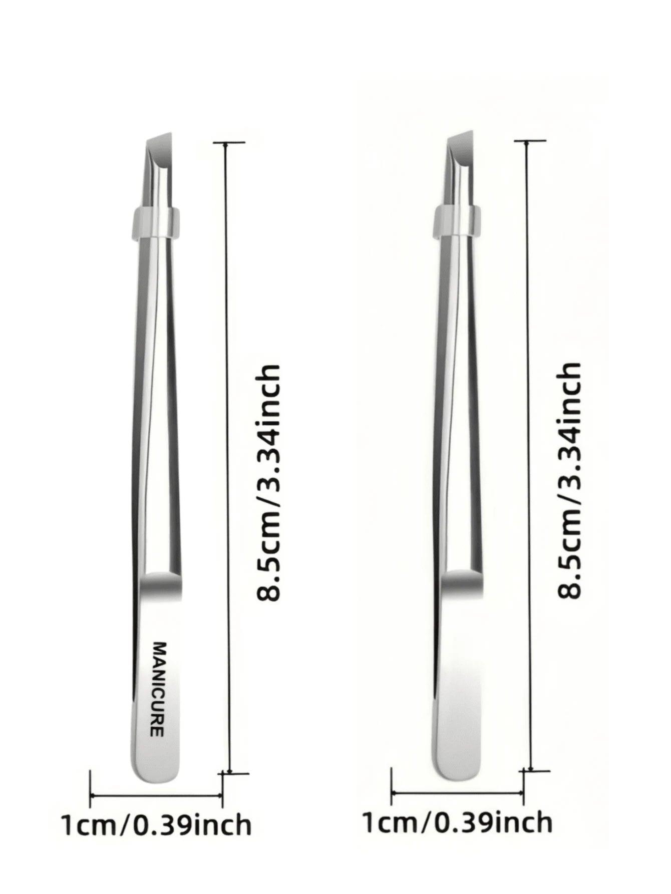 1pc Premium Stainless Steel Eyebrow Tweezers, Ingrown Hair Removal Tweezers, Precision Slanted Tip Eyebrow Tweezers, Facial Care Tool