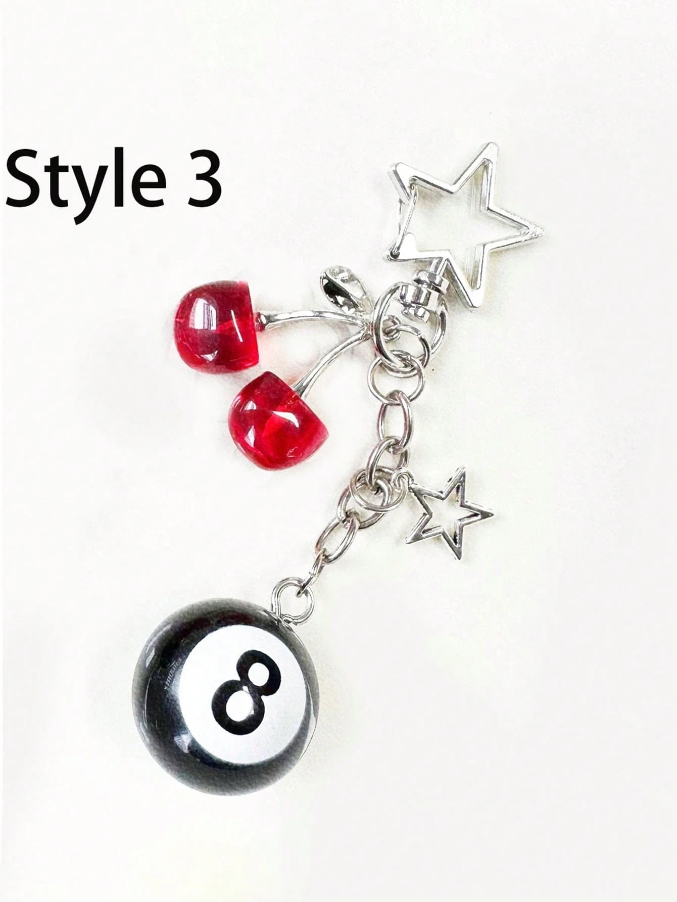 1pc Punk Style Zinc Alloy 8-Ball Pendant Gothic Dice Keychain, Gothic Car Rearview Mirror Decor Double-Sided Embossed Zodiac Symbol Anti-Oxidation Electroplated Hanging Accessory