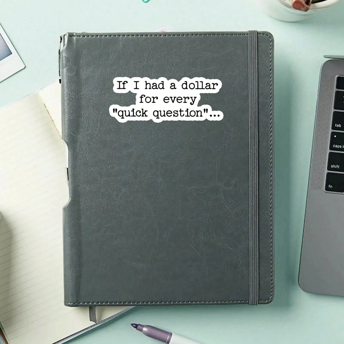 1PC Quick Question Sticker, Funny Office Humor Laptop Decal, Sarcastic Work Vinyl, Coworker Gift, Waterproof Peel & Stick Water Bottle Sticker, Funny Management Tumbler Decal, Trending Corporate Noteb