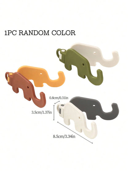 1pc Random Color Portable Elephant Shaped Phone Holder, Creative Desktop Foldable Slouchy Phone Stand, Mini Mobile Phone Bracket Compatible With IPhone, Android Phone, Gift For Birthday, Family, Frien