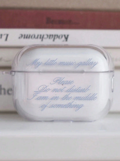 1pc Romantic Music Modern Style Letter Transparent TPU Apple IPods Protective Case- Bluetooth Earphone Protective Case- Suitable For IPods Pro/Pro2/Pro3/1st Gen/2nd Gen/3rd Gen/4th Gen