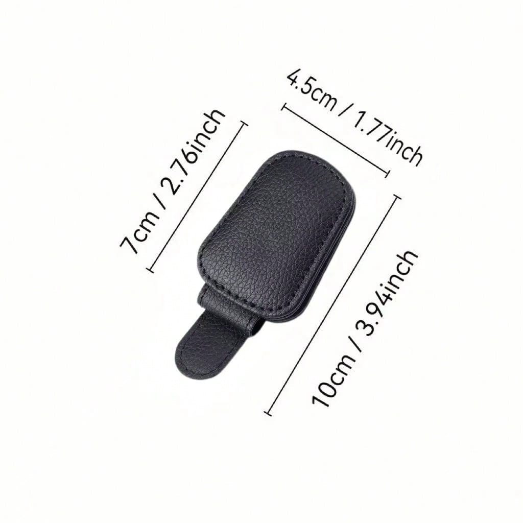1pc Sakura Flower Shaped Eyeglasses Clip, Universal PU Leather Card Eyeglasses Holder For Car Sun Visor