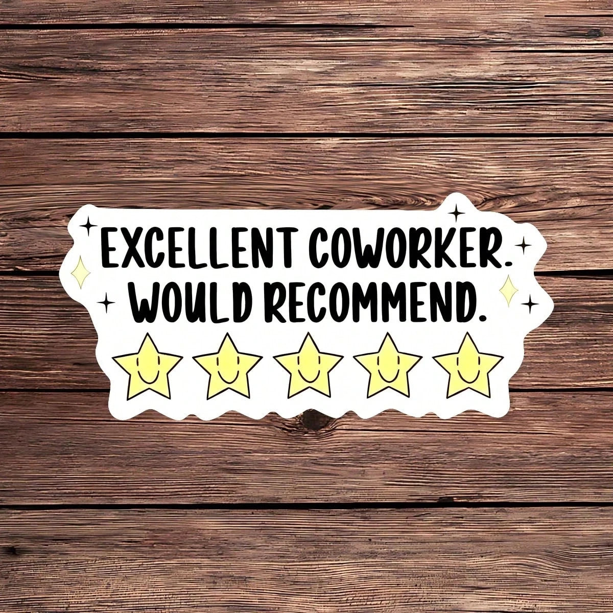 1PC Sarcastic Corporate Office Humor Sticker, Excellent Coworker Saying Vinyl Decal For Laptop Water Bottle Notebook, Waterproof Job Vibe Decal Sticker, Aesthetic Stationery Journaling Scrapbook Gift