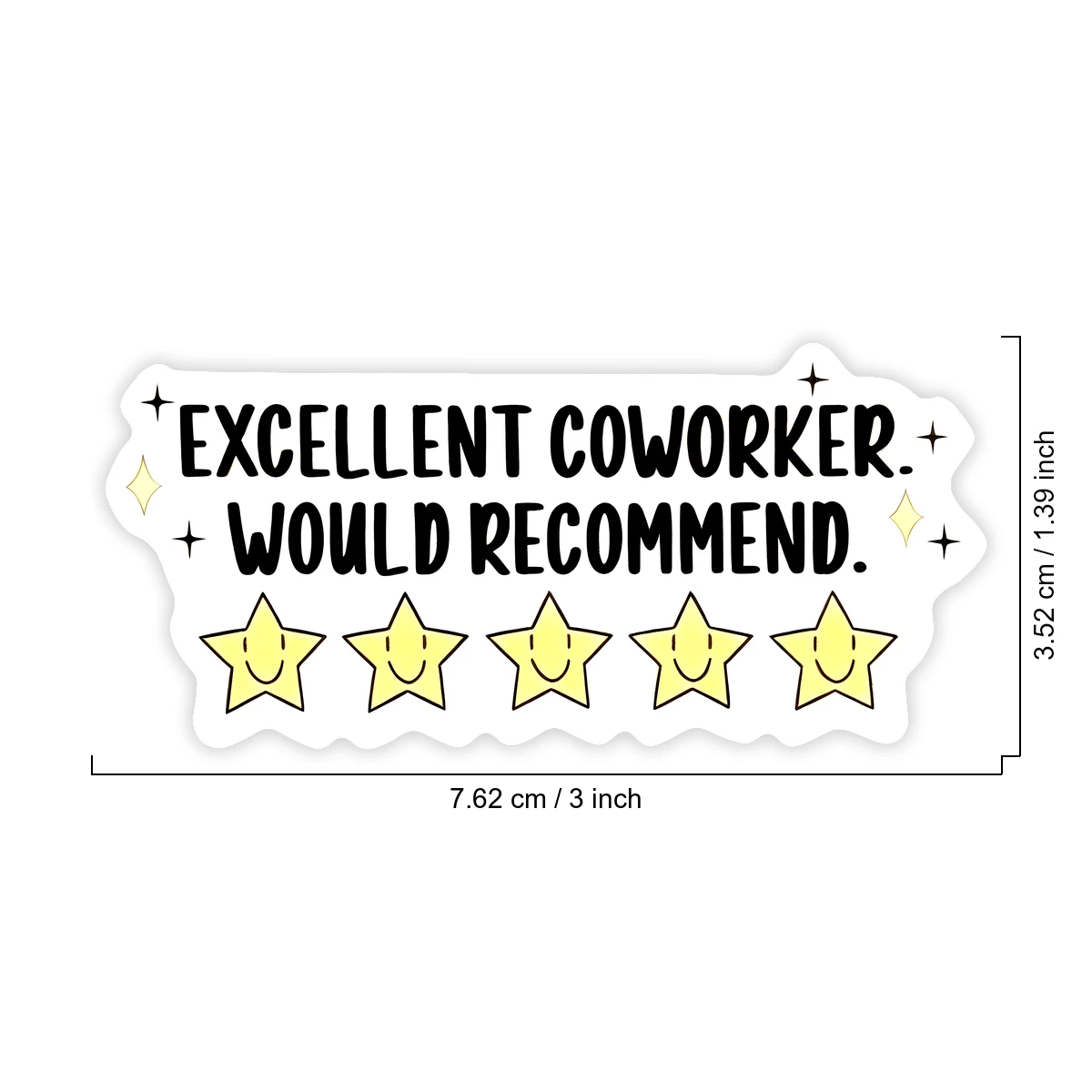 1PC Sarcastic Corporate Office Humor Sticker, Excellent Coworker Saying Vinyl Decal For Laptop Water Bottle Notebook, Waterproof Job Vibe Decal Sticker, Aesthetic Stationery Journaling Scrapbook Gift