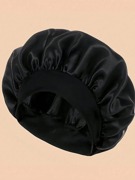 1pc Satin Sleeping Cap, Adjustable Sleeping Cap, Ladies And Gentlemen Satin Sleeping Cap, Comfortable To Wrap Hair While Sleeping, Soft Hat Home Bathroom Decor Summer