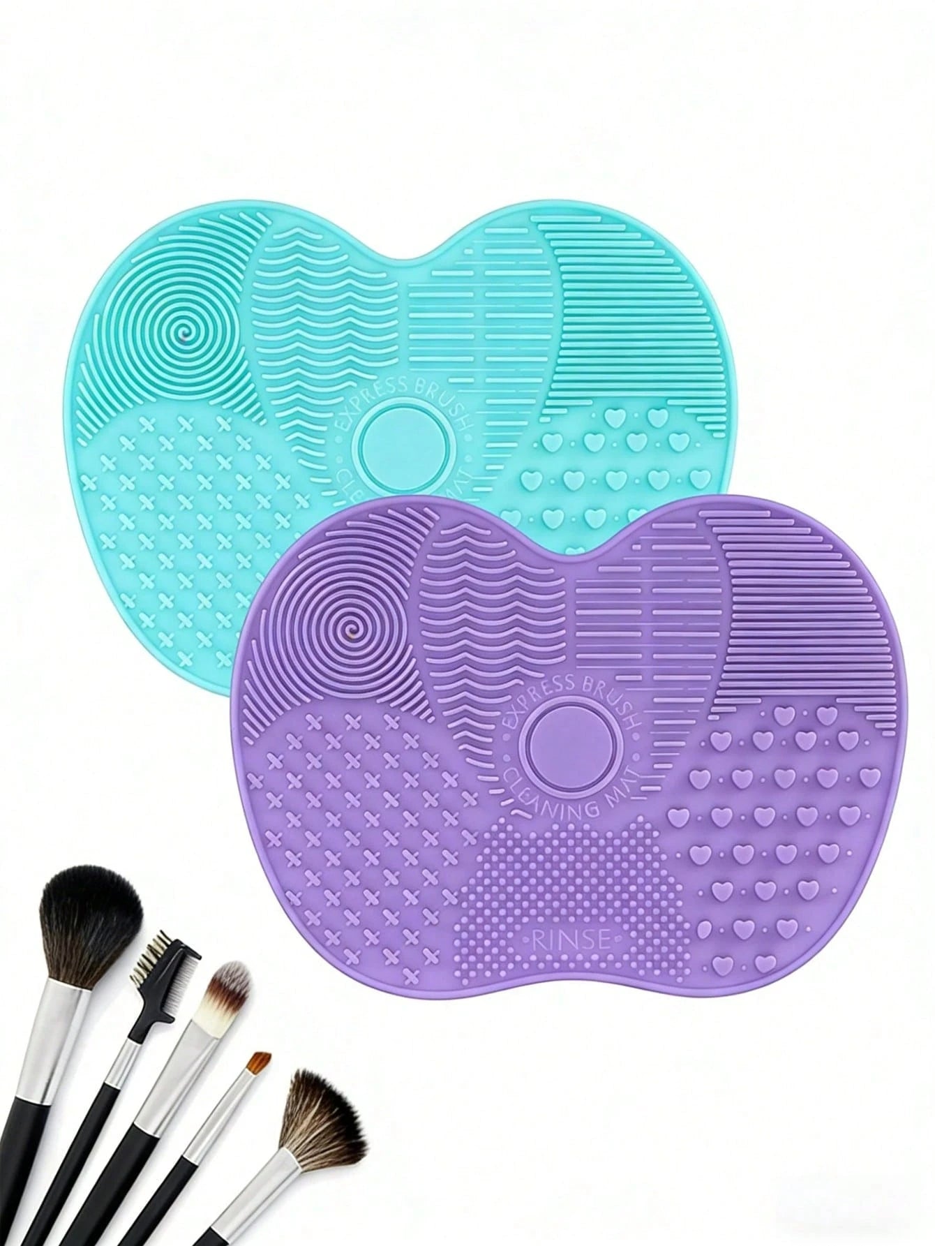 1pc Silicone Makeup Brush Cleaning Pad, Makeup Brush Cleaning Pad, Cosmetic Cleaning Pad, Portable Makeup Brush Cleaning Tool With Suction Cup