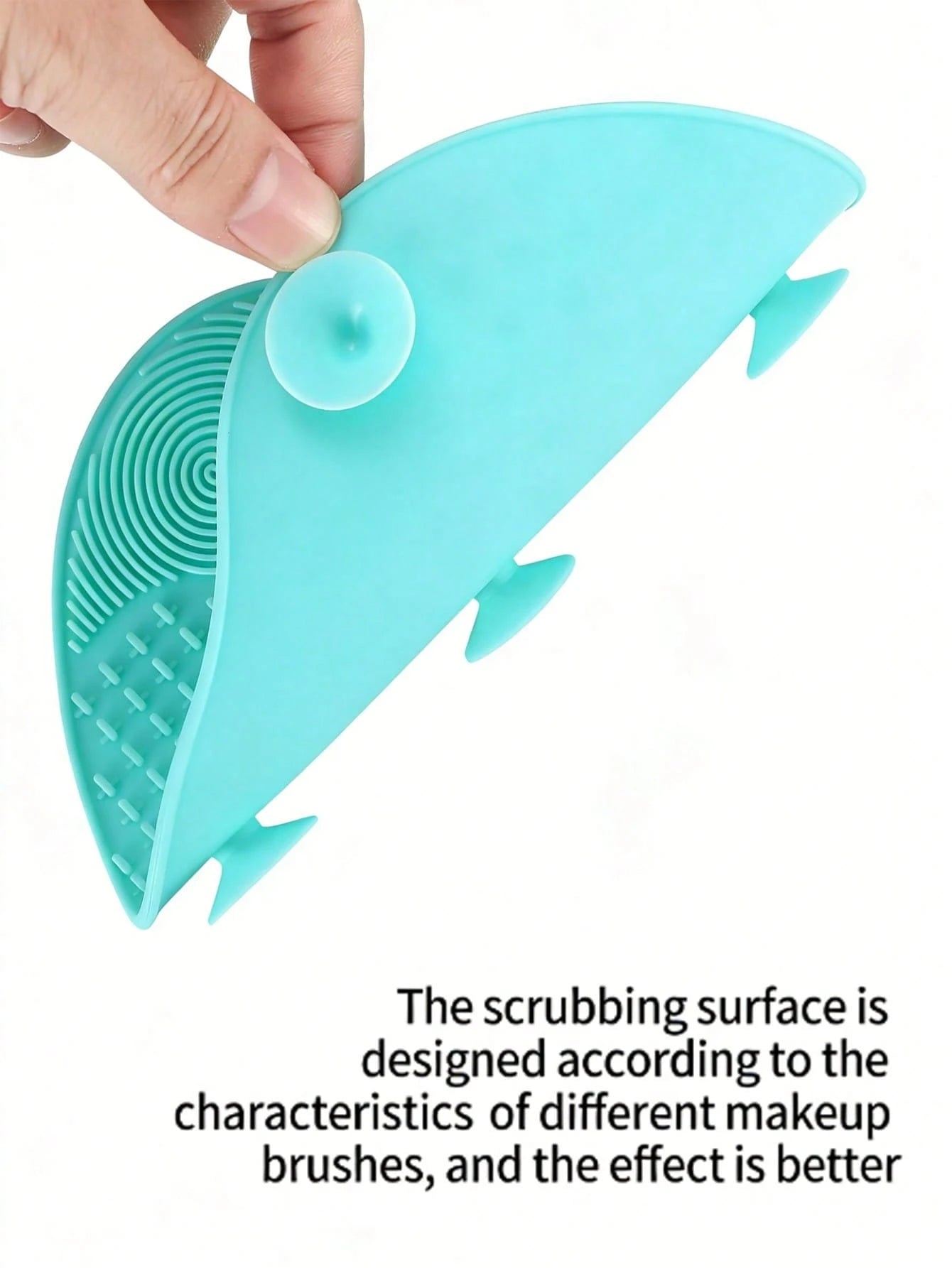1pc Silicone Makeup Brush Cleaning Pad, Makeup Brush Cleaning Pad, Cosmetic Cleaning Pad, Portable Makeup Brush Cleaning Tool With Suction Cup