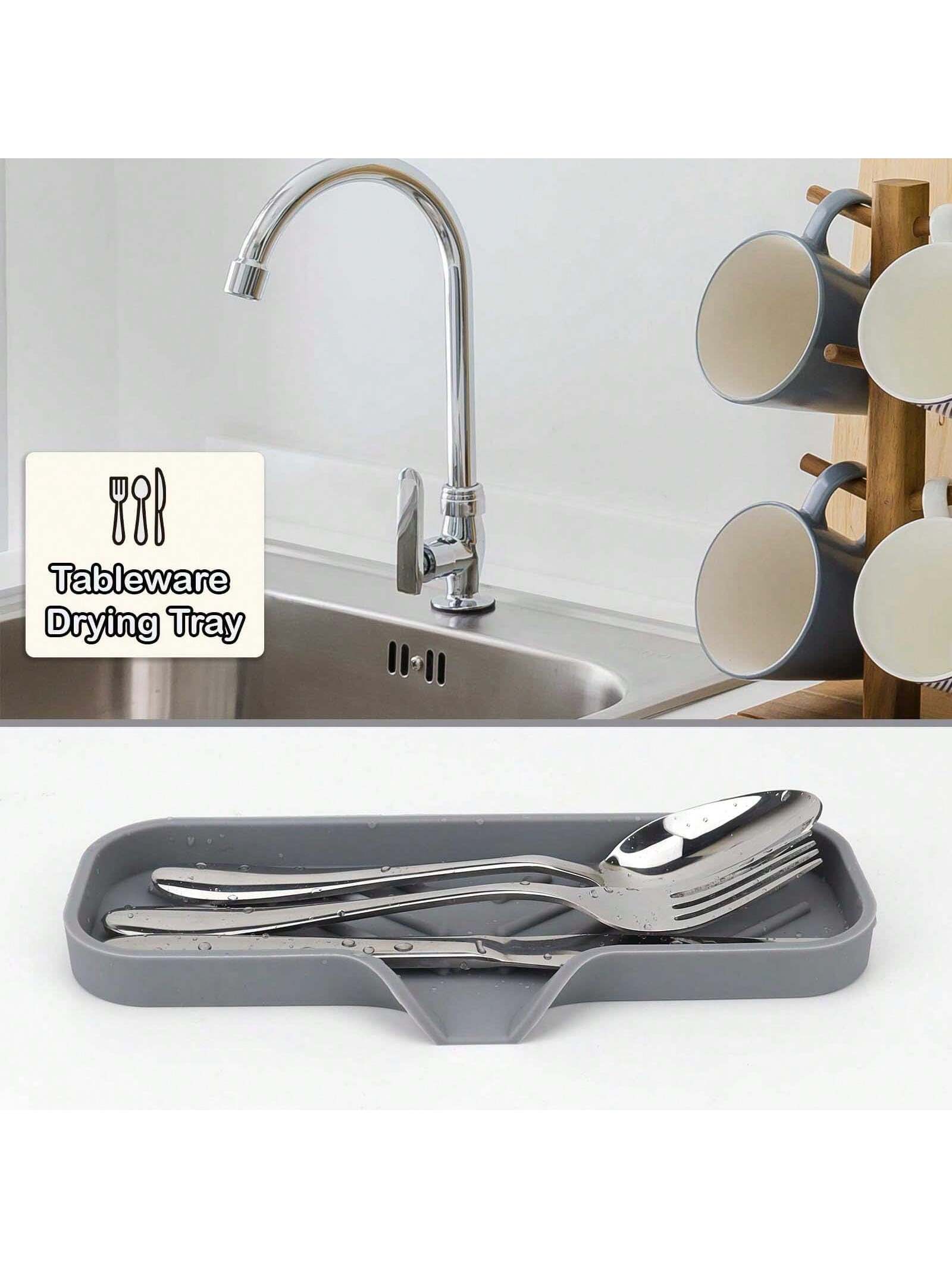 1pc Silicone Soap Dish Tray, Self-Draining Soap Holder, Suitable For Bar Soap, Silicone Soap Holder With Drainage Holes, Bar Soap Dish, Soap Holder, Soap Bottle, Cup, Sink Or Countertop Storage Rack