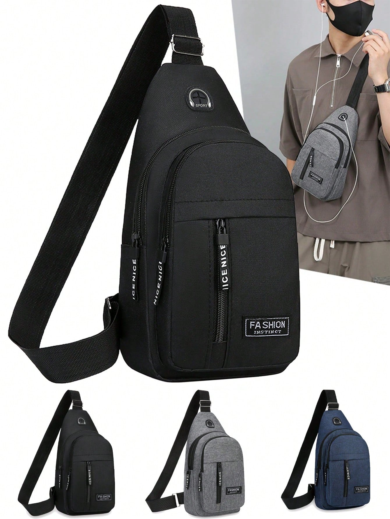 1pc Slim Fanny Pack Mobile Phone Storage Small Waist Bag, Waterproof Nylon Multifunction Casual Fanny Pack Waist Travel Bag For Outdoor Sports Christmas Fall University Men Bag Fanny Pack Chest Bag Cr