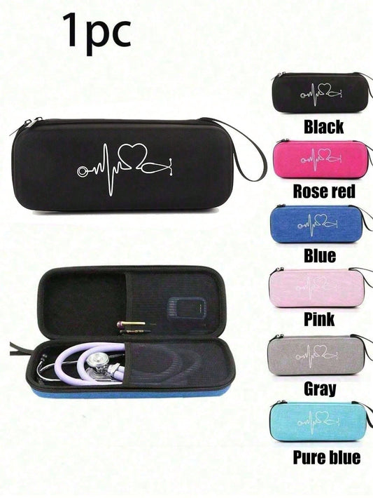 1pc Stethoscope Storage Kit, Travel Carrying Case Portable Stethoscope Storage Box Multifunctional Portable Bag, EVA Bag, Stethoscope Cloth Box, Household Anti-Fall EVA First Aid Kit,Hard Stethoscope