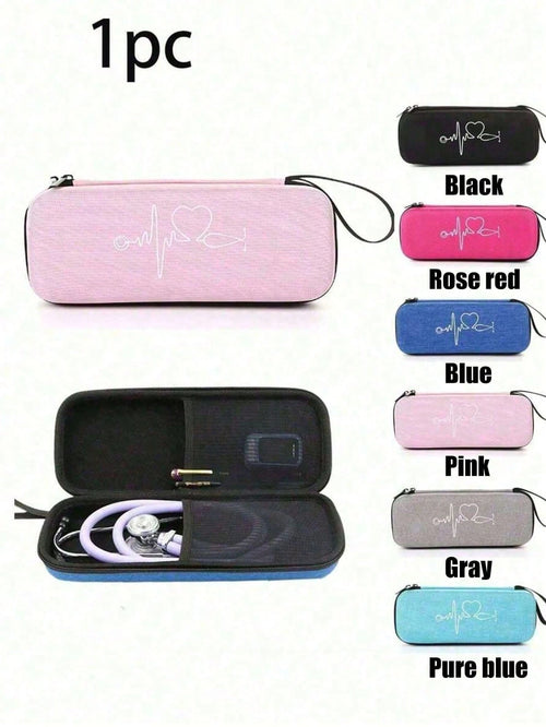 1pc Stethoscope Storage Kit, Travel Carrying Case Portable Stethoscope Storage Box Multifunctional Portable Bag, EVA Bag, Stethoscope Cloth Box, Household Anti-Fall EVA First Aid Kit,Hard Stethoscope
