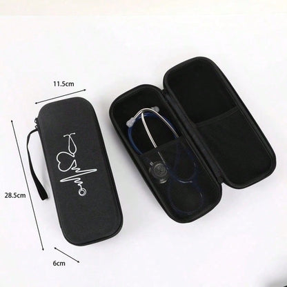 1pc Stethoscope Storage Kit, Travel Carrying Case Portable Stethoscope Storage Box Multifunctional Portable Bag, EVA Bag, Stethoscope Cloth Box, Household Anti-Fall EVA First Aid Kit,Hard Stethoscope