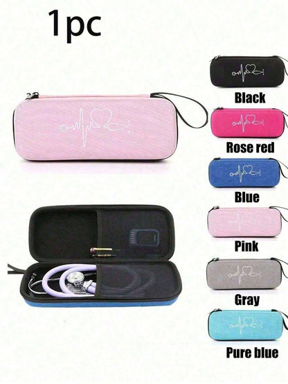 1pc Stethoscope Storage Kit, Travel Carrying Case Portable Stethoscope Storage Box Multifunctional Portable Bag, EVA Bag, Stethoscope Cloth Box, Household Anti-Fall EVA First Aid Kit,Hard Stethoscope