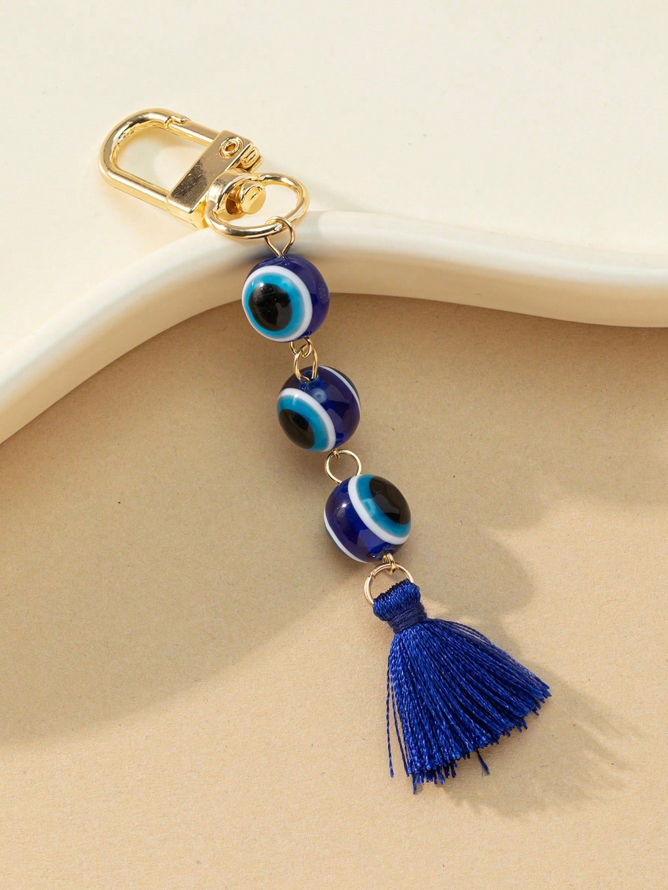 1pc Tassel Evil Eye Keychain Car Decoration Pendant