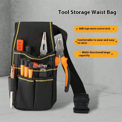 1pc Tool Belt, Small Tool Pouch, Men's Tool Belt, Practical Strap Adjustable Waist Belt, Suitable For Hardware, Carpentry, Multi-Pocket Storage Bag