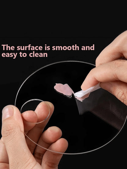 1pc Transparent Acrylic Makeup Mixing Palette Nail Art Mixing Plate With Scraper Makeup Tool Suitable For Foundation, Eyeshadow, Mascara, Lipstick, Nail Art