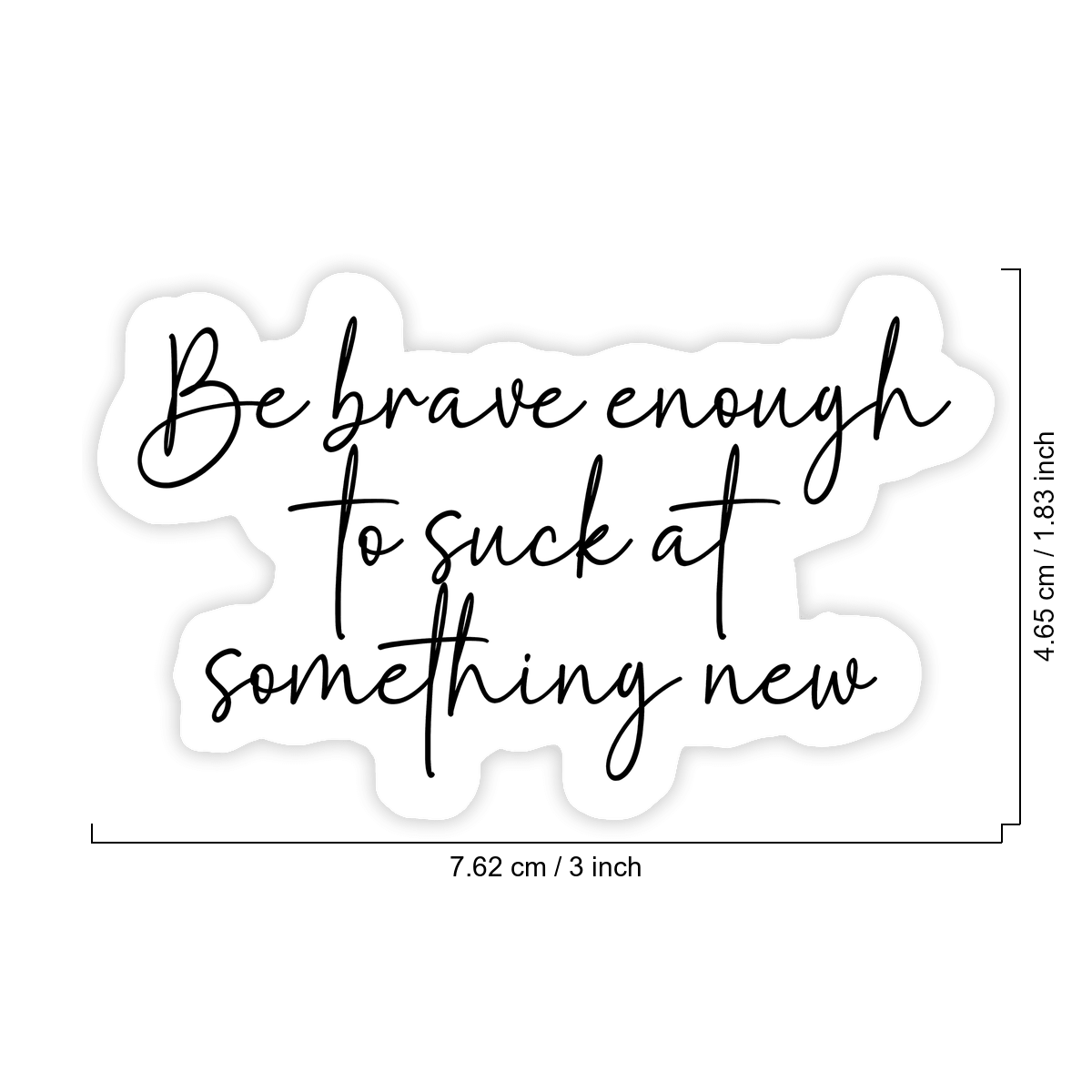 1PC Try Something New Affirmation Sticker, Feminine Growth Mindset Vinyl Decal For Water Bottles, Laptops, Cars, Journals, Motivational Quote Sticker For Women, Peel And Stick Waterproof Mental Health