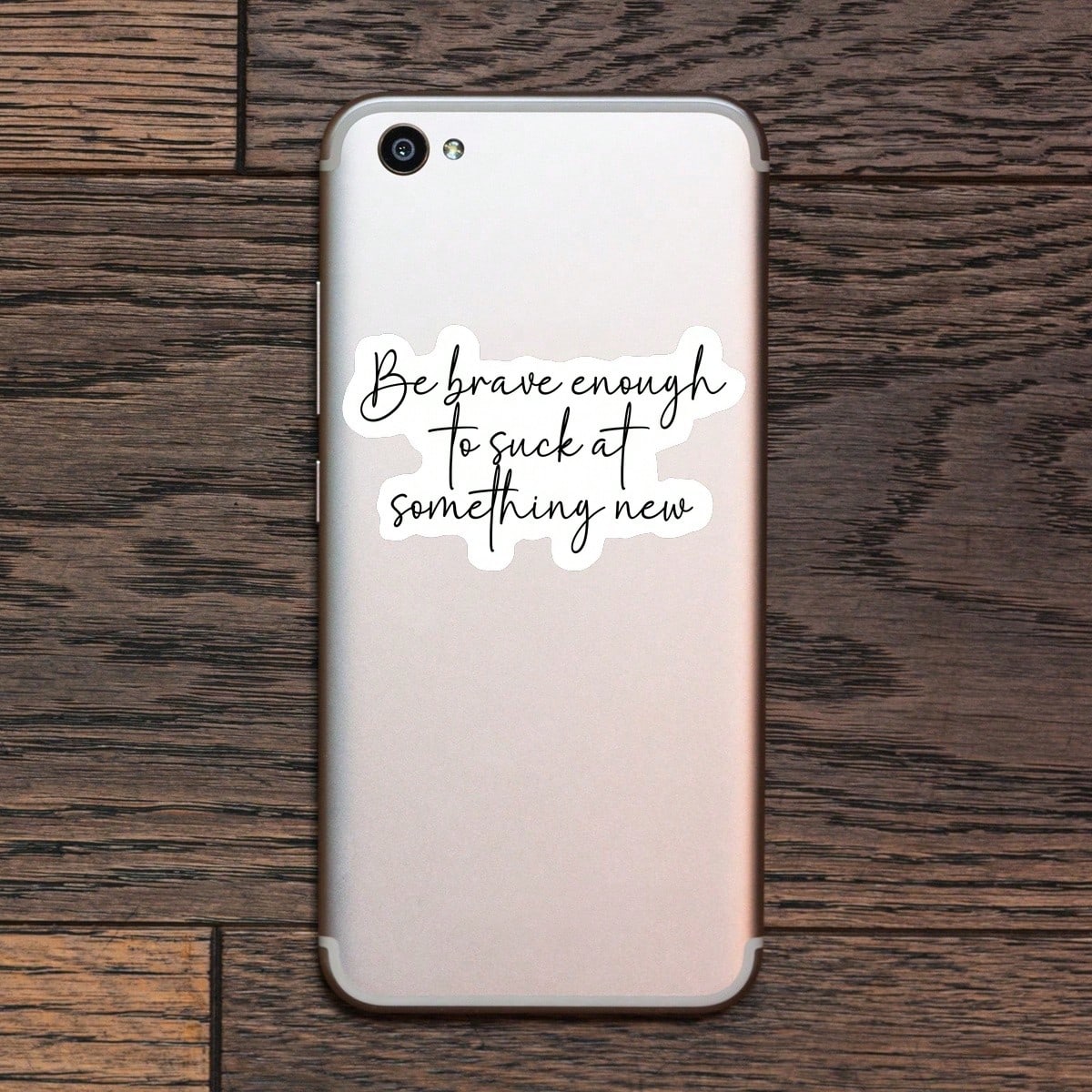1PC Try Something New Affirmation Sticker, Feminine Growth Mindset Vinyl Decal For Water Bottles, Laptops, Cars, Journals, Motivational Quote Sticker For Women, Peel And Stick Waterproof Mental Health